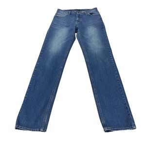 American Tall Mens Straight Leg Jeans Medium Wash Blue Stretch 31x35